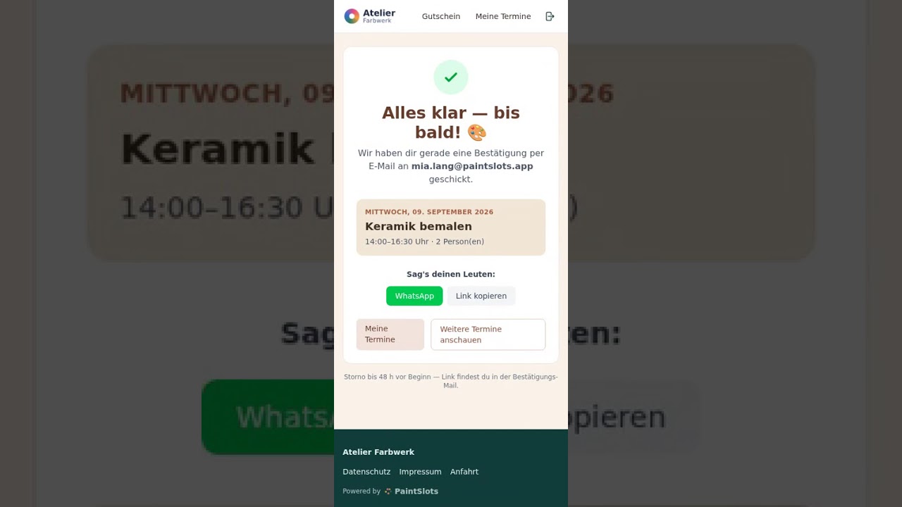 Vorschaubild: So sieht dein Gast deine Buchungsseite (am Handy)